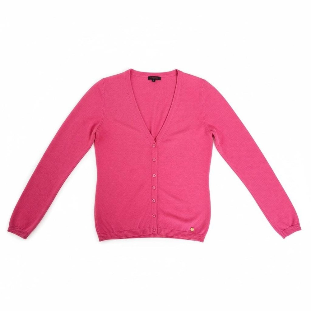 Escada Cardigan Sweater Wool Cashmere Rose Pink Size 36 / US Size 6